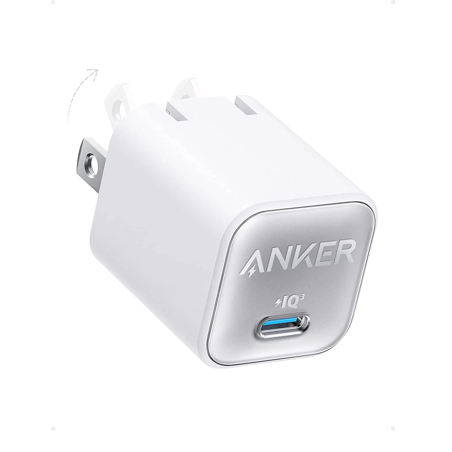 Anker USB C GaN Carregador Cabeça 30W Anker 511Nano 3 PIQ 3.0 PPS Dobrável Carregamento Rápido Carregadores de telefone Adaptadores