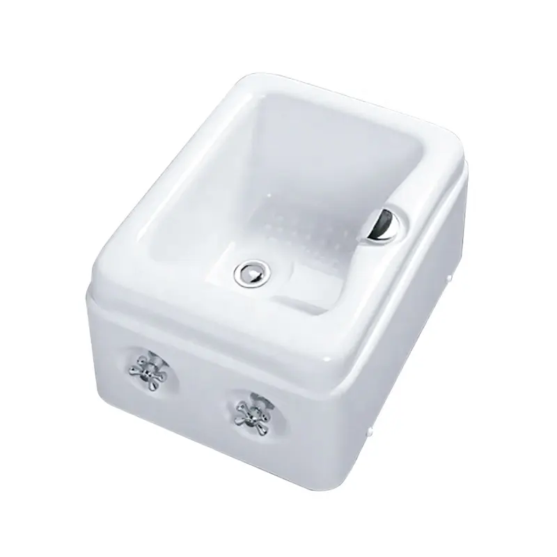 Bañera de baño de acrílico para pies, bañera para pedicura, silla, color blanco