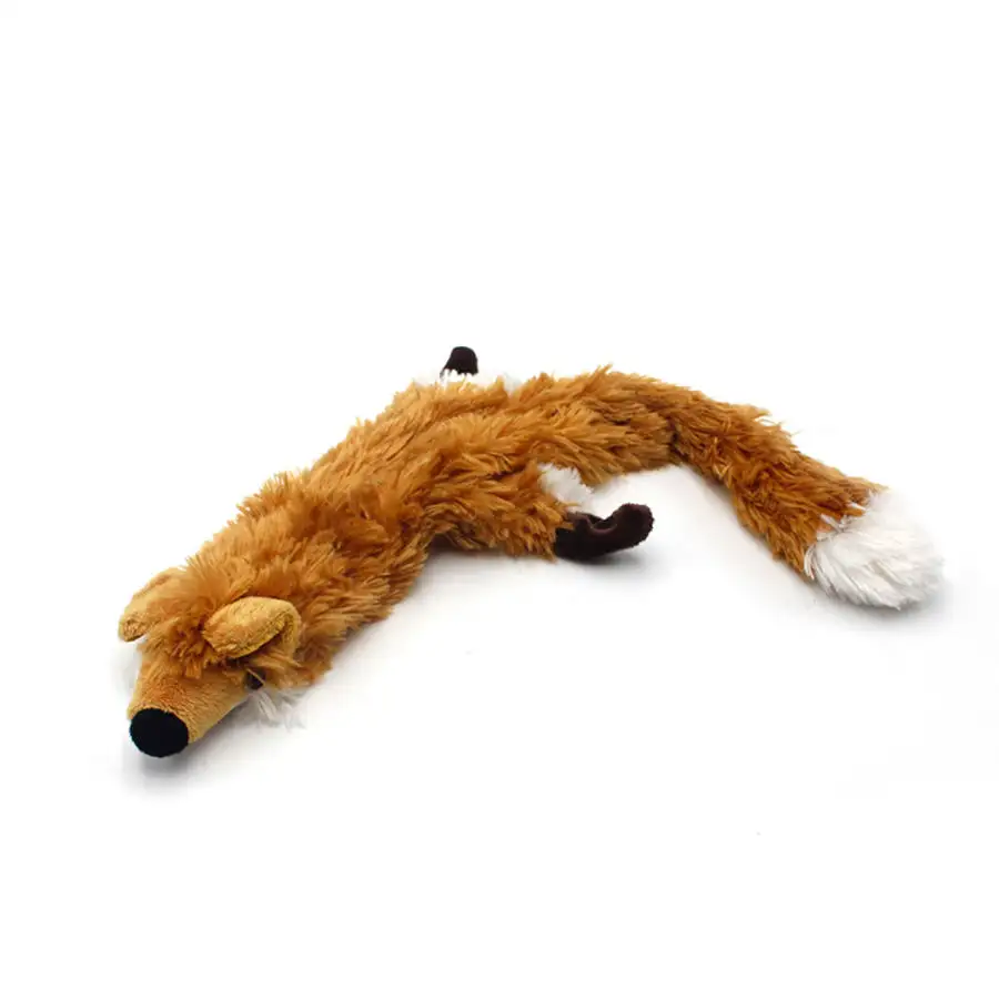 アマゾンの新しいペットのぬいぐるみ大型犬ゴールデンヘアバイト換気記事漫画牛キツネ犬のおもちゃ非詰め物ペットのおもちゃ