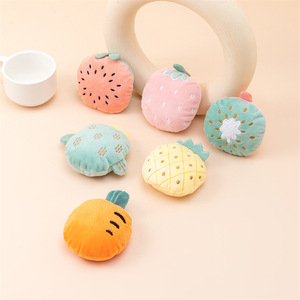 PACK 6 Fruit Design Super Soft Interactive Cat Toy Set Plush Catnip Toys para gatitos Kitty - Product Image 1