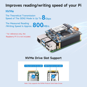 Aismartlink WAVESHARE NVME PCIe to M.2 Adapter with PoE <strong>Function</strong> and Fan for RPI, Compatible <strong>Raspberry</strong> <strong>Pi</strong> 5 Supports 802.3af/at