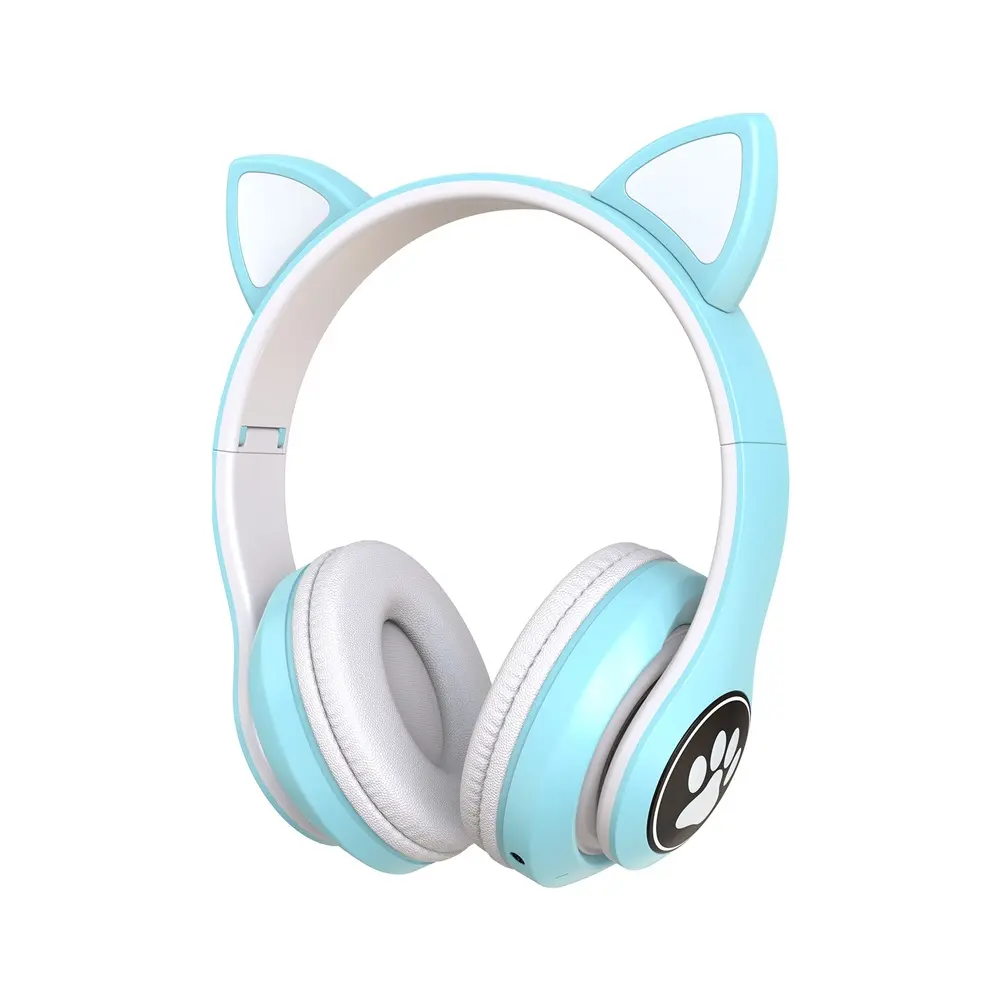 Bluetooth V5.3 kulak pembe kulaklık şeffaf TWS kulaklık portu oyun kulaklığı kedi kulaklıklar