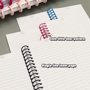 100 páginas Oso de dibujos animados Flip Coil Notebook estudiante portátil bolsillo Bloc de notas Mini Notebook personalizado pequeño cuaderno espiral - Product Image 3