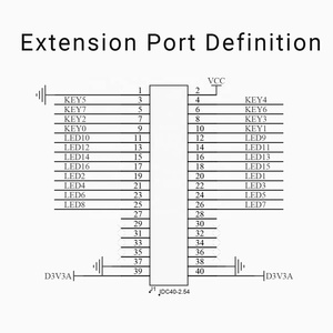 ALINX AN0404 4*4 Matrix LED Expansion Modules Electronic <strong>Keyboard</strong> for FPGA Board - Product Image 5
