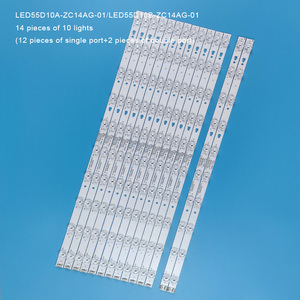 TCL H55V6000 LE55D8810 <strong>LED</strong> TV Backlight New Original LED55D10B-ZC14AG-<strong>01</strong> 14 Pieces of 10 Lights Aluminum 0805 <strong>Led</strong> 3V 0.5 50000 - Product Image 1