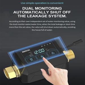 IMRITA Home <strong>Use</strong> Pipeline Leak <strong>Detection</strong> Smart Residential Water Leak Detector <strong>Sensor</strong> With Water Shut off Valve Alarm System