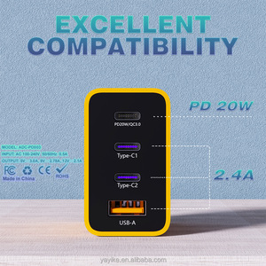 PD <strong>38W</strong> ACC Fast Charging Laptop Adapter Type C Dual PD Quick <strong>Charger</strong> USB C+A Charge QC3.0 PD 25W Multi Ports Wall <strong>Charger</strong> - Product Image 5