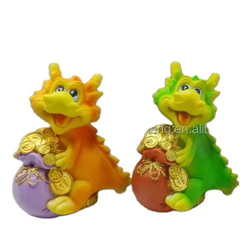 Simpatica statua regalo artigianale figurina di drago regalo resina nuovo per bambini decorazioni natalizie fatte a mano forniture angelo arte popolare