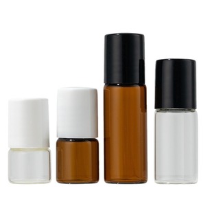 ボール香水 & エッセンシャルオイルボトル用アンバーミニガラスローラー1ml 2ml 3ml 5mlトラベルサイズシールタイプのサンプルロール - Product Image 4