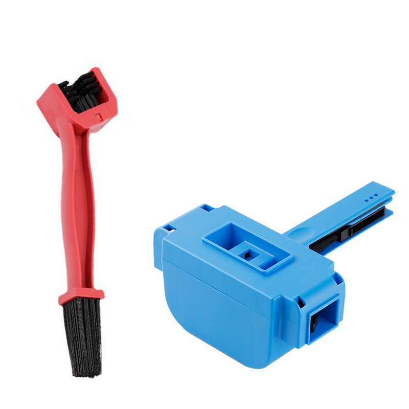 Limpiador de cadenas, cepillo de cadena azul, rojo