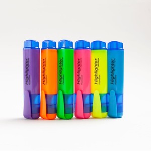 办公室和学校用多色快干荧光笔水基墨水方桶荧光笔 - Product Image 2