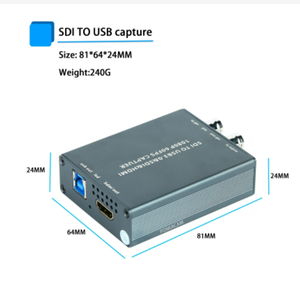 Tarjeta de captura SDI a USB HDMI Audio Video HDMI y SDI Loopout con HD USB3.0 1080P Salida Grabadora de entrada SDI Transmisión en vivo - Product Image 1