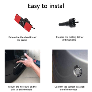 Hesida Front Rear Car Parking <strong>Sensor</strong> Kit Auto <strong>Reverse</strong> Parking Radar With 4 <strong>Sensors</strong> Monochrome <strong>LCD</strong> Display for <strong>Reverse</strong> Radar - Product Image 3