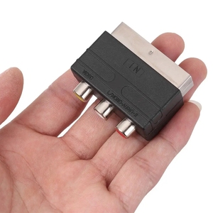 21Pin <strong>Scart</strong> Adaptor AV Block <strong>to</strong> 3 <strong>RCA</strong> Phono Composite S-Video with In/out Switch <strong>Scart</strong> Adaptor AV Block - Product Image 6