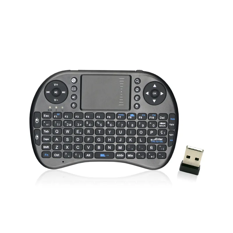 Genel mini klavye android tv kutusu için i8 klavye fare touchpad ile