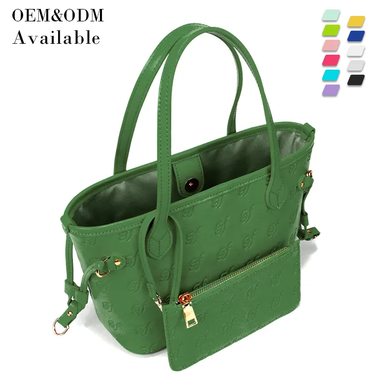 Conjunto de Mini bolsos de cuero para mujer, bolsa de mano de marcas famosas femenina de lujo con diseño personalizado, venta al por mayor