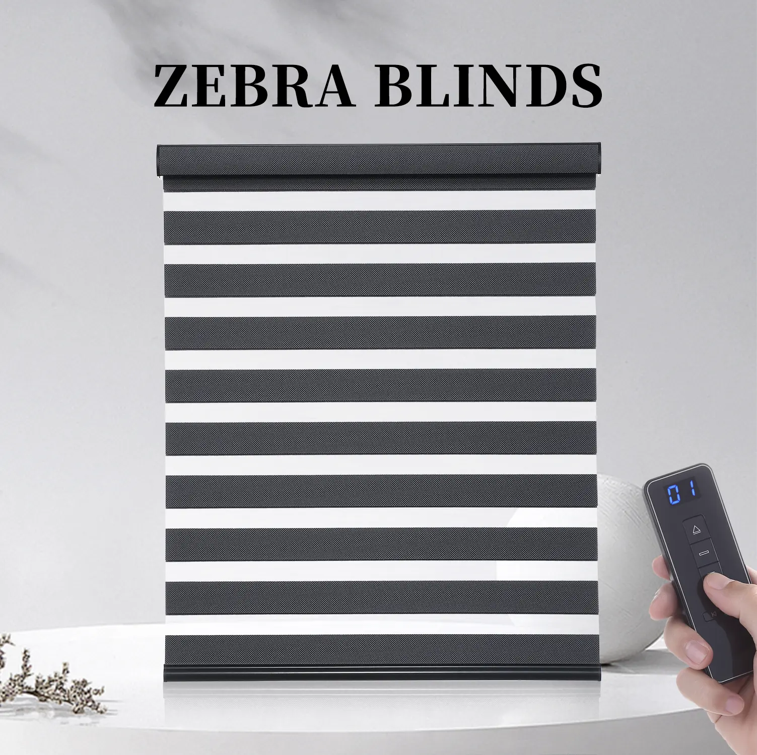 Stock Available Window Blackout Manual Customized Size Zebra Blinds Shade Window Motorized Double Blinds