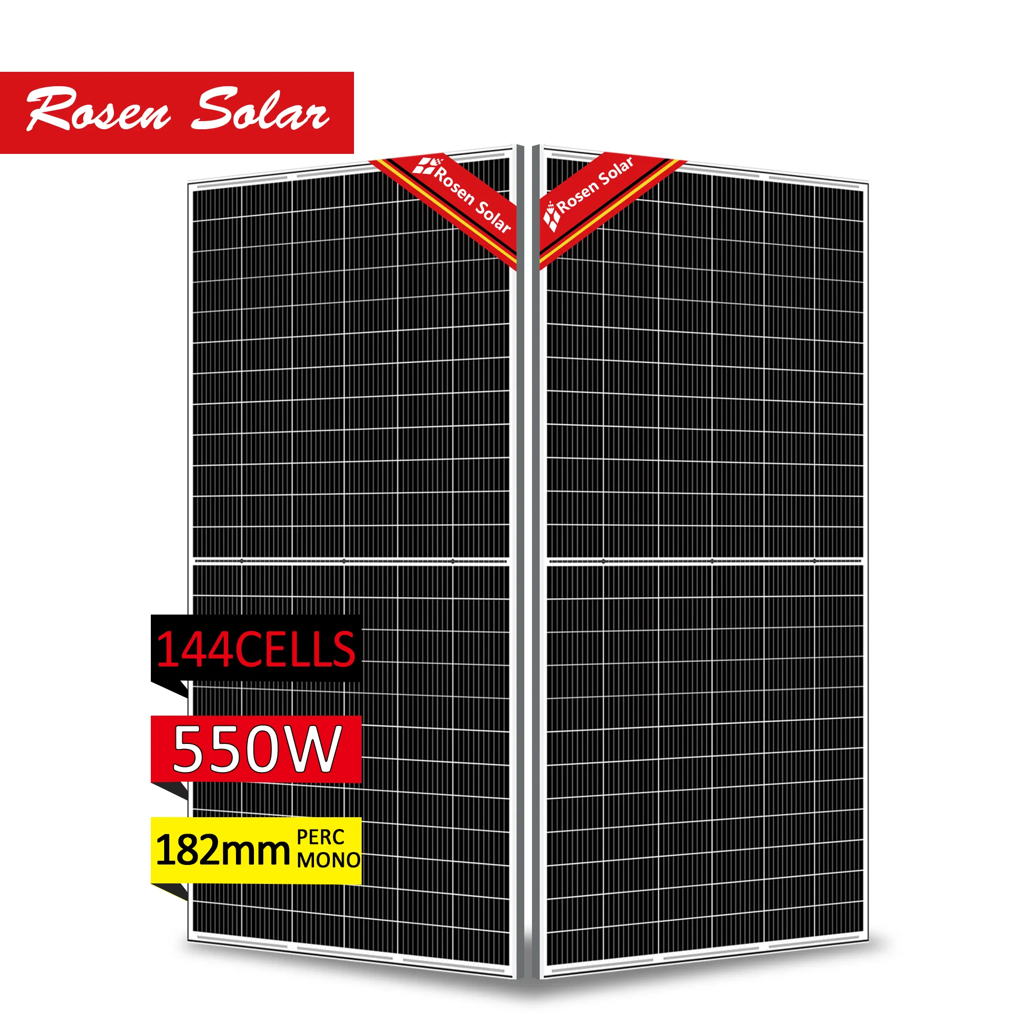 Solar Power Panel Laagste Prijs Fabricage 500W 600W Mono Kristallijn 144 Half Mobiele Zonnepaneel
