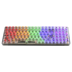 Teclado mecánico personalizado con cable efecto de lámpara RGB 100 teclas teclado de juego de teclas transparente - Product Image 1