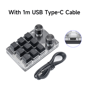 Teclado mecánico de Macro perilla de programación con luz RGB, miniteclado de juegos personalizado, PS, Hotswap, Macropad