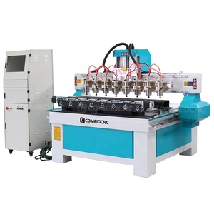 COMEID CNC Multi Head 3d Woodworking Machine 4 Axis CNC <strong>Router</strong> for Wood <strong>Table</strong> Leg with 1.5kw Spindles - Product Image 2