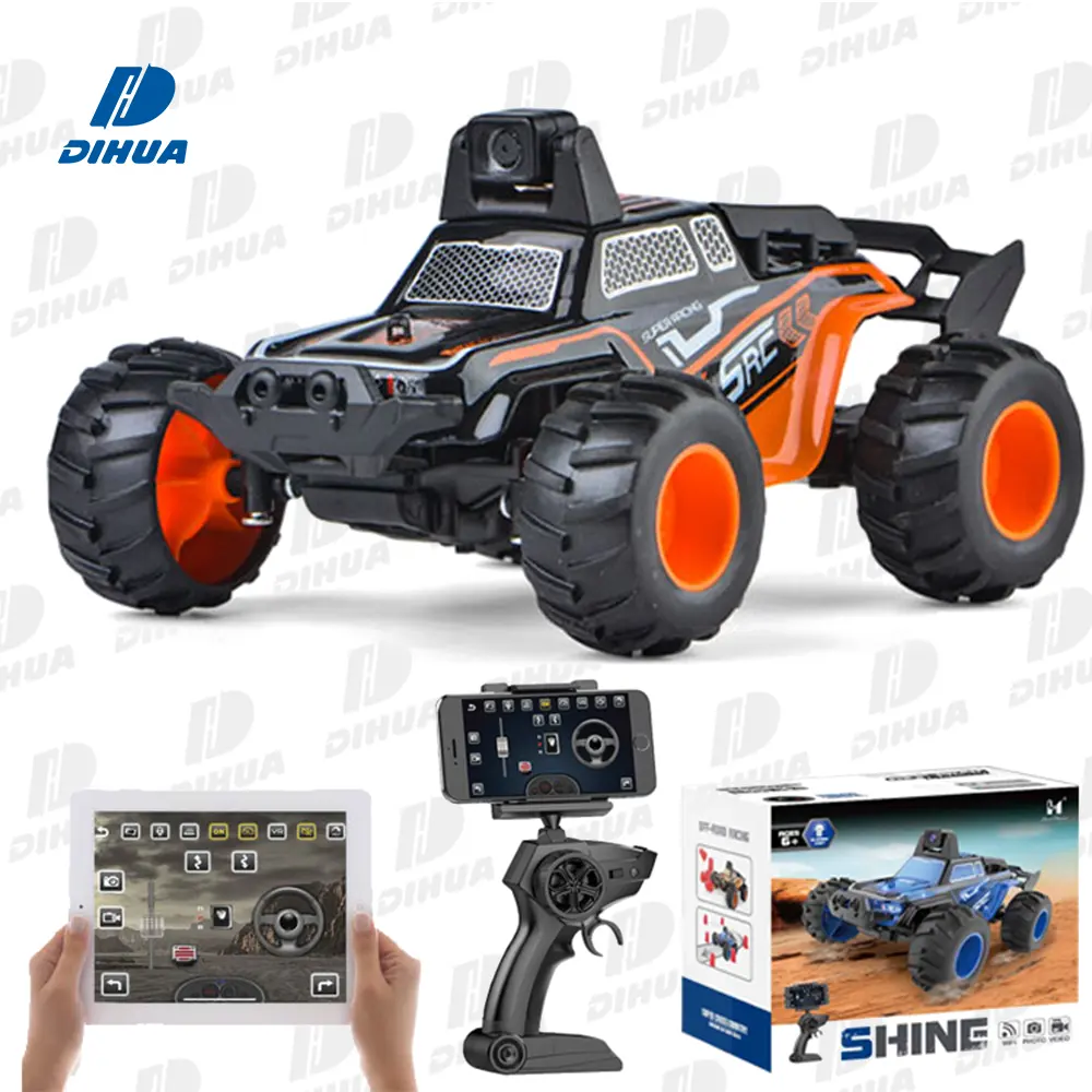 2.4G 1:32 4 Channels High Speed Remote Control Car with Camera and Light 4WD Mini RC Car Offroad Car for Kids 18km/h