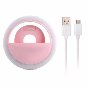 Selfiering Mini Round Mobile Live Streaming Beauty Ring Light Battery Powered Selfie Fill <strong>Camera</strong> <strong>Flash</strong> Lights - Product Image 3