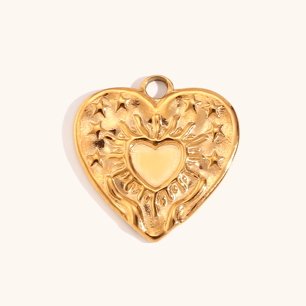 Beat pattern light love pendant-gold