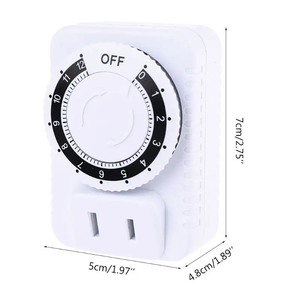 New AC 110V 12 Hour Mechanical Switch <strong>Timer</strong> Socket for Home Appliances Control Motorcycle Charging <strong>Timer</strong> US Plug - Product Image 2