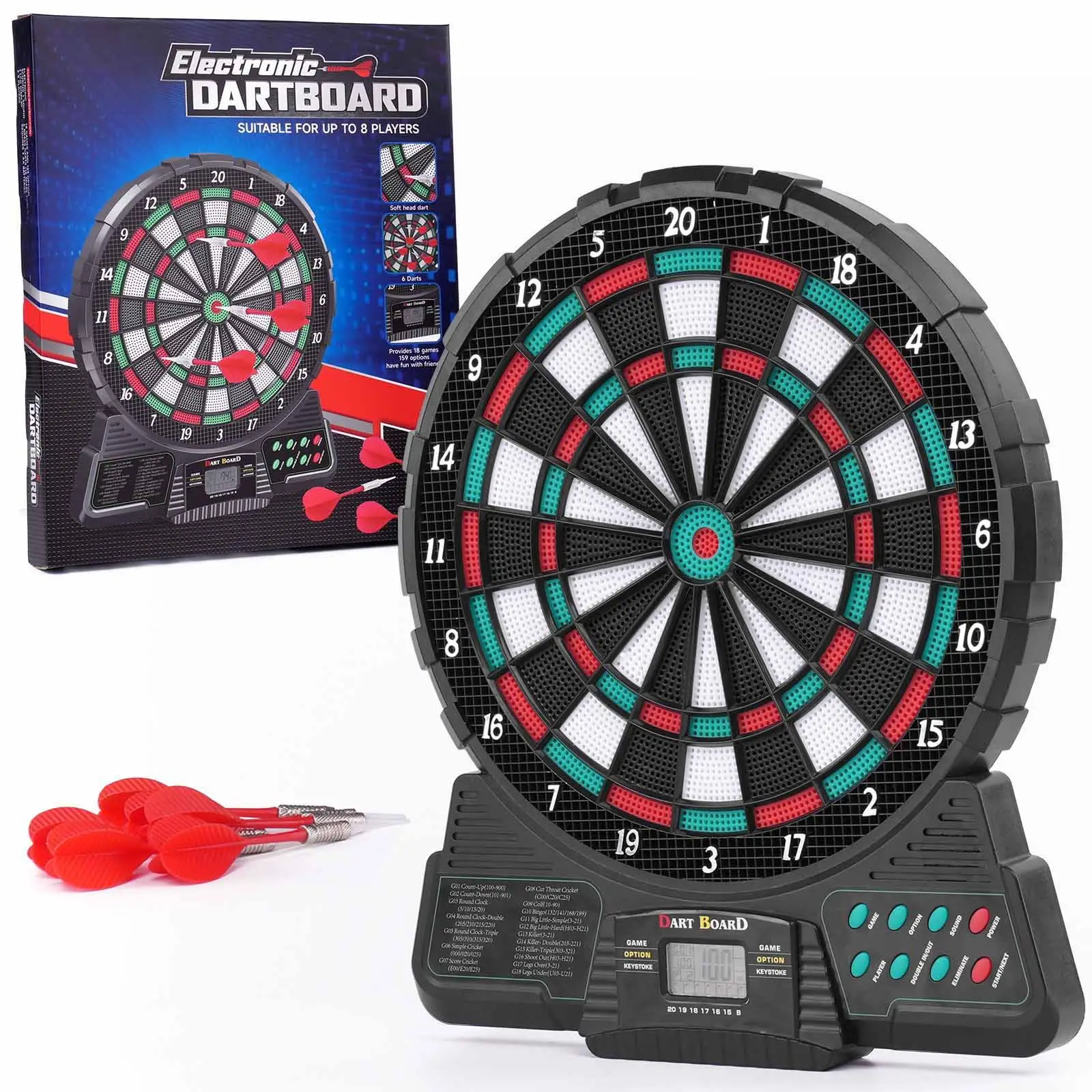 Indoor 12 Inch Automatische Score Engelse Spraakuitzending Ophanging Afstand Dart Doelwit Set Elektronische Darts Board