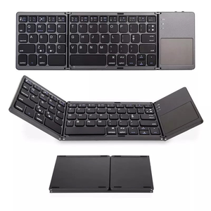 Precio barato de fábrica Mini teclado Bluetooth inalámbrico portátil triple plegable 63 teclas incorporado 140mAh batería Teclados - Product Image 5