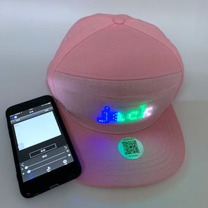 Sombreros con mensaje Led, gorra de béisbol con logotipo brillante, sombrero de fiesta luminoso, pantalla de luz programable, sombrero con leyendas rodantes Bluetooth - Product Image 4