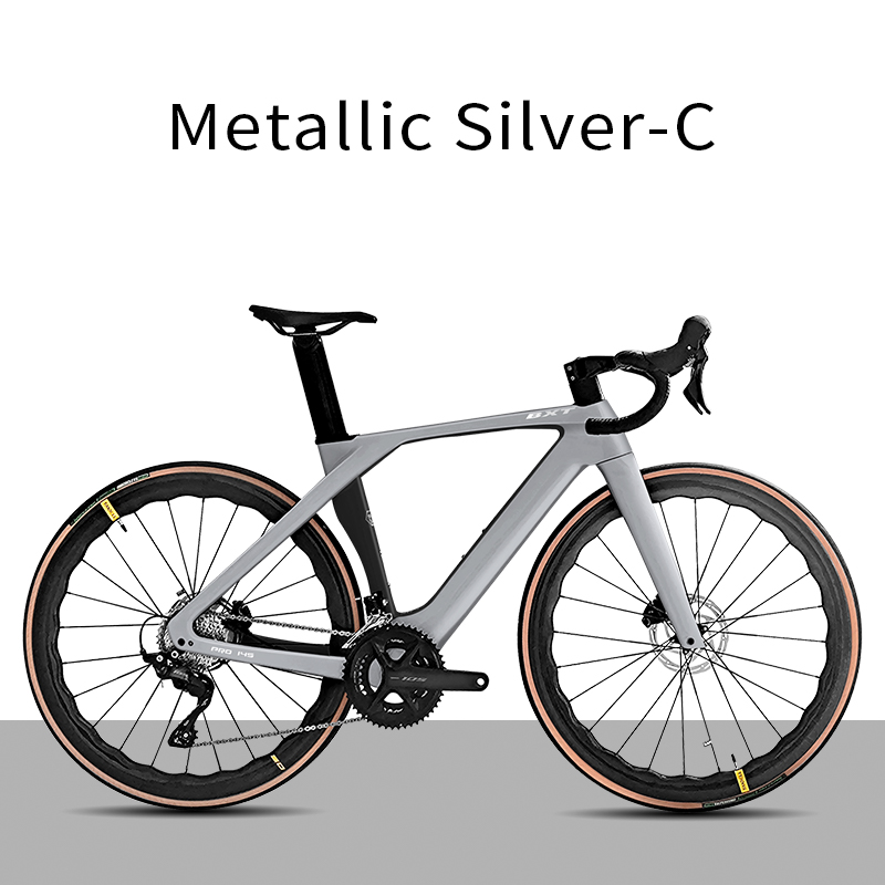 Vélo argenté métallisé