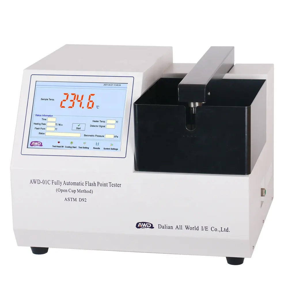 AWD-01C Automatic Cleveland Open Cup Flash Point Apparatus astm d92 Automated Open-cup Flash Point Tester of Petroleum Products