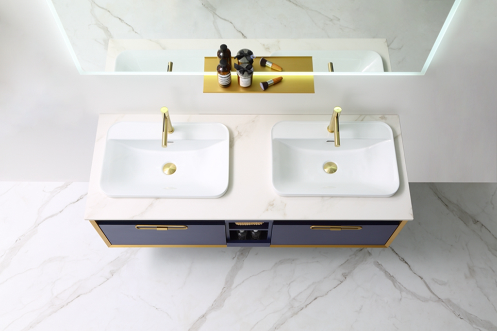 2021 tops modern bathroom mirror vanity set