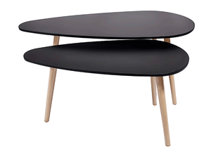 Mesa de centro de hoja de diseño moderno de lujo con luz Natural minimalista multifunción, juego de mesa de té de madera para sala de estar - Product Image 3
