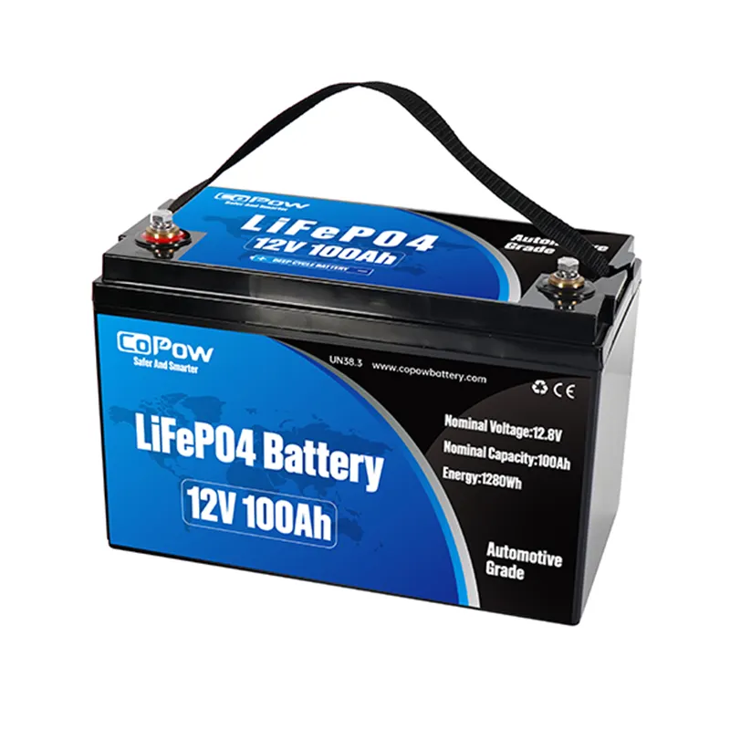 Batterie au lithium CoPoW 12v 24V 36V 80Ah 100Ah 120Ah 240Ah 320Ah 12v batterie lifepo4 48v RV Marine 12v batterie au lithium lifepo4