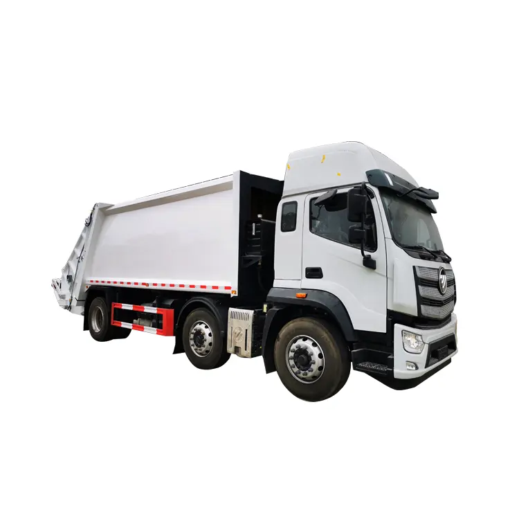 شاحنة فوتون للنقل والنفايات 6*2 تعمل بالديزل ويتم ضغط النفايات عليها