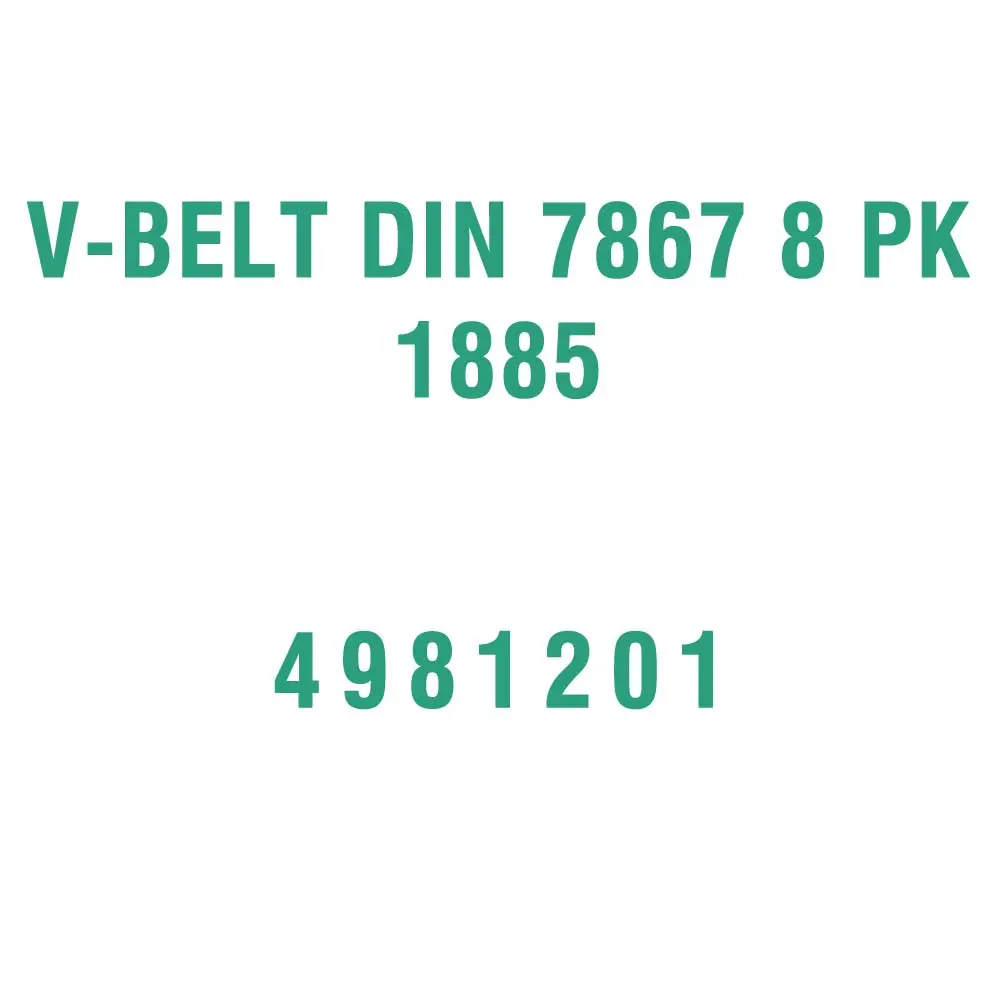 V-BELT DIN 7867 8 PK 1885 4981201 para motor Liebherr D924T