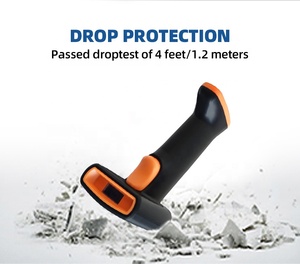 Nueva llegada 1D 2D Código QR para escáner Bluetooth Lector de código de barras USB Escáner de mano inalámbrico en azul con disponibilidad de stock - Product Image 5