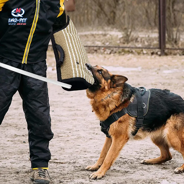 ชุดฝึกสุนัขแขนกัดอุปกรณ์ฝึกสุนัขแบบมืออาชีพปอกระเจาทนทานป้องกันการโจมตีแขนสำหรับฝึกสุนัขแขนกัด