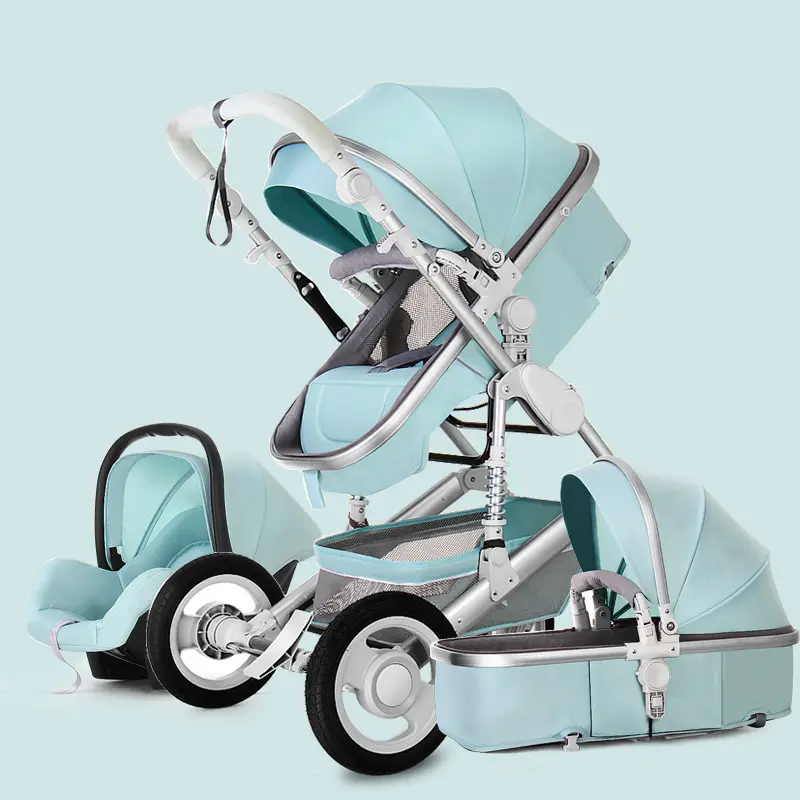 Avrupa ve amerika'da sıcak satış 3-in-1 bebek arabası, uygun maliyetli, yüksek karbonlu çelik çerçeve bebek arabası