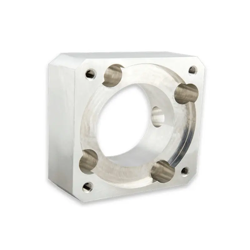 OEM Custom CNC Aluminum 7075 Silver Anodized Center Mounted Hydraulic Center Mounted Cylinder Mounting Spacer