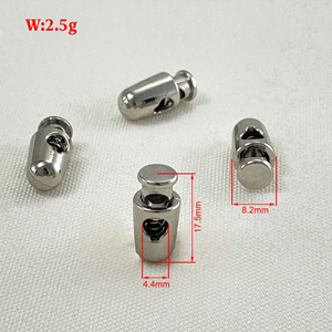 Venta al por mayor de cable de extensión de metal elástico y agujero de cuero doble cuerda de plástico tapón punta cordón bloqueo dibujar - Product Image 4