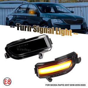 LED ayna dinamik dönüş sinyal ışıkları Skoda hızlı Fabia 14-20 sıralı göstergeler lambalar akan dikiz ampuller - Product Image 5