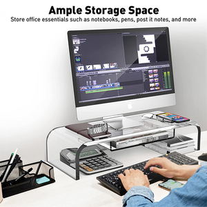 傾斜アクリルコンピュータキーボードスタンド洗練されたデスクトップキーボードリフター快適なコンピュータ使用のためのトレイを提供 - Product Image 4