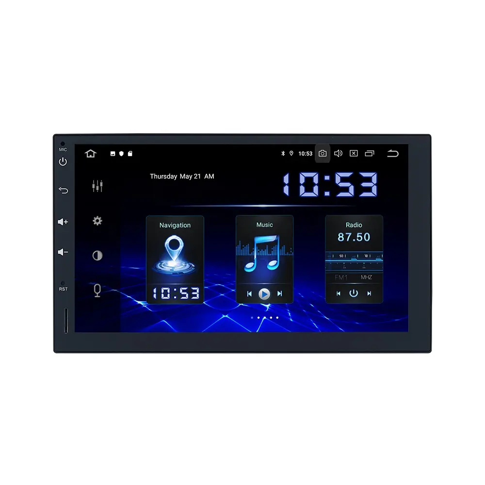 Dasaita 7 "radyo araba 2din DSP android 10 evrensel araba stereo1024 * 600 BT dokunmatik ekran multimedya oynatıcı gps amplifikatör TPMS 4G/5G