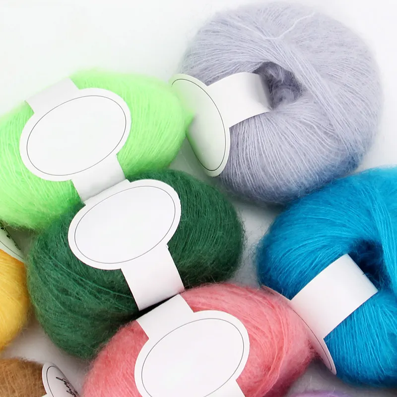 Suéter tejido de lana para bebé, hilo de mohair multicolor de alta calidad, venta directa de fábrica