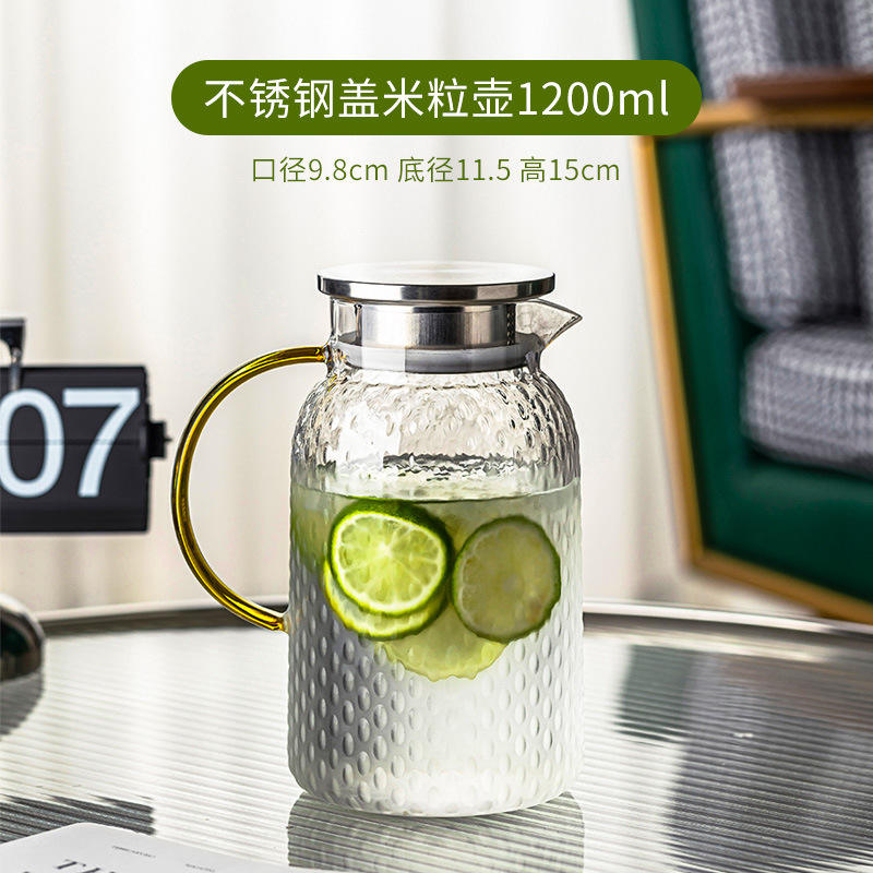 Récipient à riz en acier inoxydable avec couvercle - 1200 ml