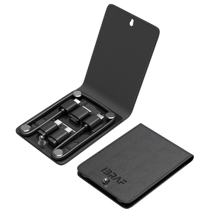 Leather Luxury Multi-function Sim Card Pin <strong>Usb</strong> Type C Adapter 28Cm Phone Date Cable Storage Box <strong>Set</strong> <strong>for</strong> <strong>Iphone</strong> - Product Image 3